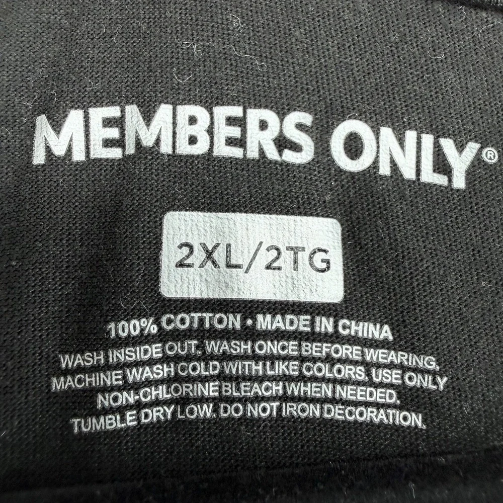 Members Only skeleton hand graphic t-shirt men's 2XL black cotton streetwear